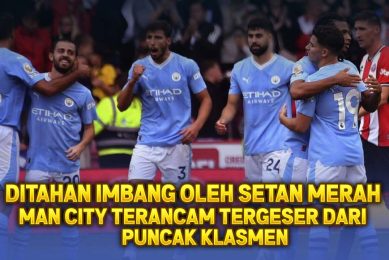 Ditahan Imbang oleh Setan Merah, Man city Terancam Tergeser dari Puncak Klasmen